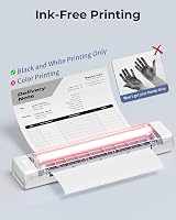 Phomemo M08F Thermal Printer Portable Wireless A4 Inkless Printer White view 5