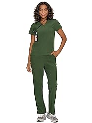 floralhue Scrubs for Women, V-Neck Scrubs Top