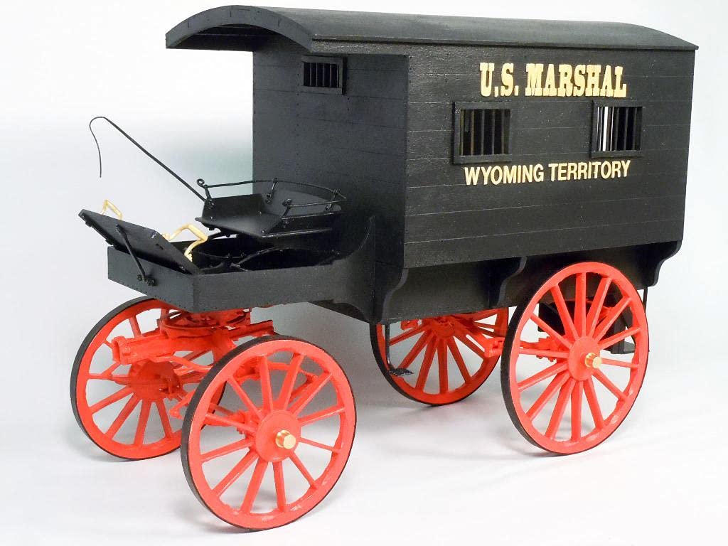 Modelexpo - 1:12 Model Trailways 1860's Wyoming Jail Wagon Wenm Kitmx-ms6010