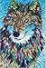 Diamond Painting DIY 5D Special Shape Rhinestones, ABEUTY Colored Wolf, Partial Drill Crystal Diamond Art Kits