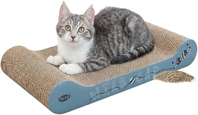 TRIXIE Wild Cat Scratching Board with Catnip Blue 41 x 7 x 24 cm