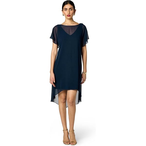 Vince Camuto Womens Mesh Dot Knee-Length Shift Dress Navy 2 at Amazon Men's  Clothing store