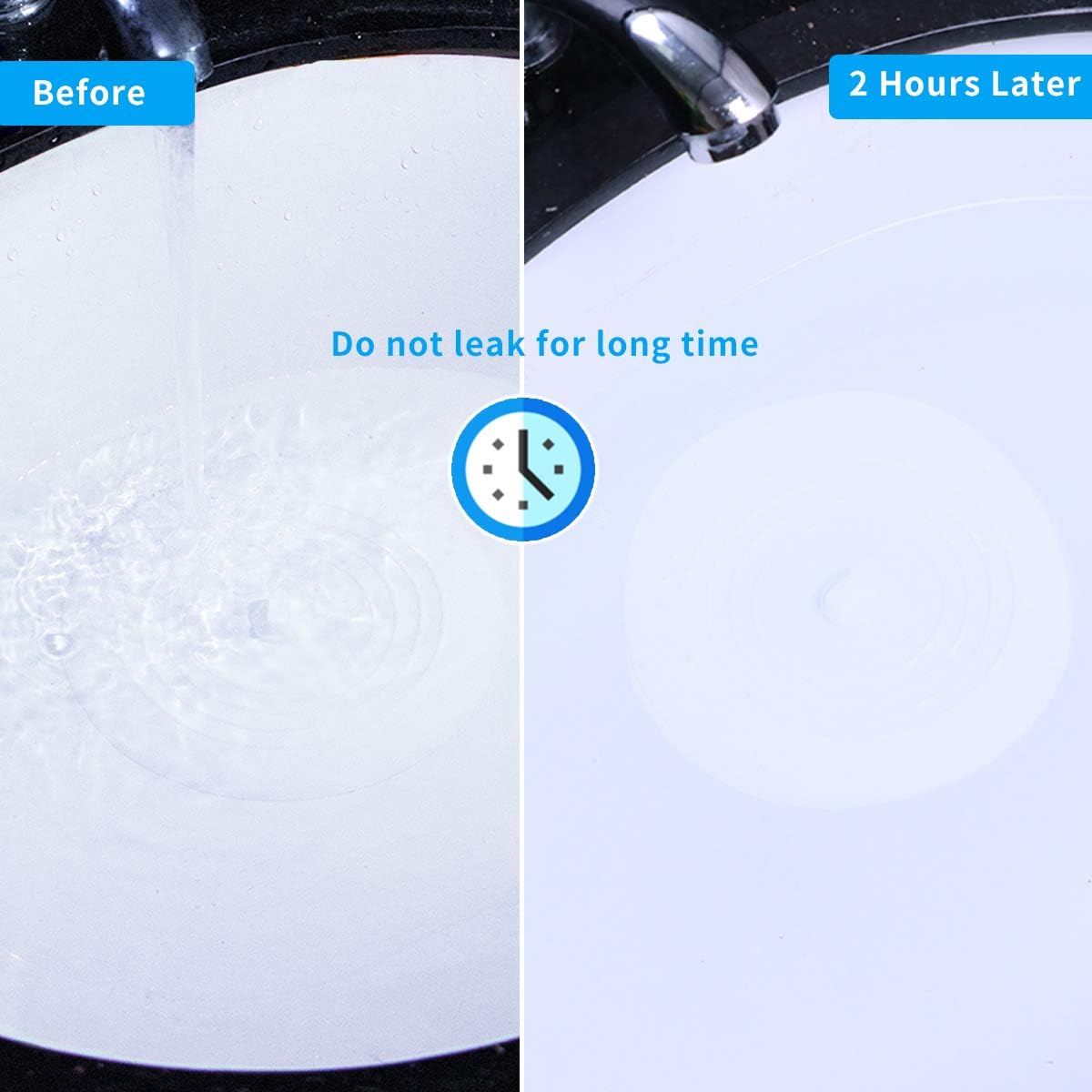 AmazerBath 2 Pack Bath Tub Stopper for Drain, 6 Inches Silicone Shower Drain Bath Plug Stopper for Kitchen, Bathroom, Laundry (White): Home & Kitchen