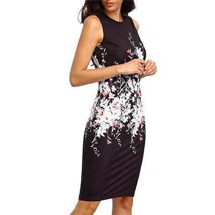 Culater® Sommerkleid, Ärmellos Figurbetontes Damen Party am Abend Kleid