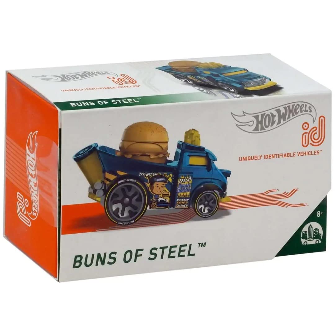 Hot Wheels id Uniquely Identifiable Vehicles Blue Buns of Steel, 1:64 Scale (HBG17)