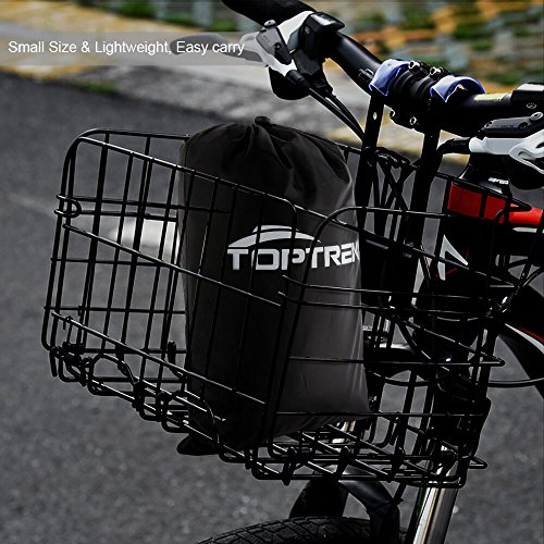 Toptrek Bicycle Cover, Waterproof 210T Oxford Fabric, High-Quality Bicycle Garage Tarpaulin, Waterproof 200 x 110 x 70 cm Bicycle Protective Cover with Bag