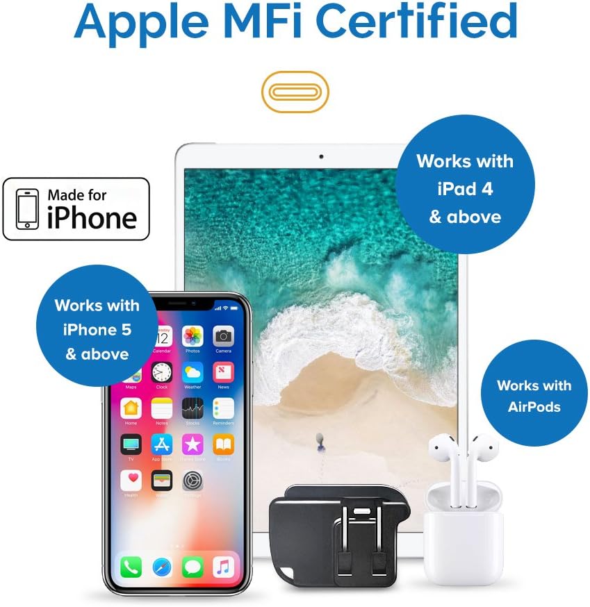 world s smallest wall charger chargerito for iphone compatible with 11 11 pro xs xs max xr x 8 8 plus 7 7 plus 6s 6s plus se 5 5c 5s airpods and