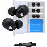 Comply TrueGrip Premium Memory Foam Replacement Ear Tips, Black, Large | 3 Pairs, for Sony True Wireless Earbuds, Enhanced Comfort, Secure Fit, Superior Noise Isolation, Cleaning Tool