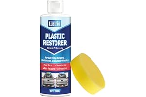 LUSTRIO Plastic Restorer to Restore Faded Car Trim, Bumpers & Outdoor Furniture - 5oz/150ml