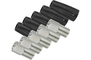 5Pcs 8mm Thread Stainless Steels Hollow Bolt Silicone Caps Bike Hydraulic Disc Brake Hose Tightening Screw Enduring Bike Hydr
