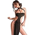 SINROYEE Sexy Cosplay Lingerie for Women Chinese Cheongsam Dress Qipao Anime Babydoll Costume High Split Nightgown
