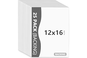 Somime 25 Pack Backing Boards Only - 12x16 Uncut White Mats Matboards, Acid Free & White Core Backerboards, Ideal for Photos/