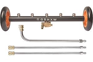 GDHXW 2-in-1 Undercarriage Pressure Washer Water Broom 18 Inch Under Car Pressure Washer Attachment with 3 Extension Wands Wash Mitt,5000 PSI