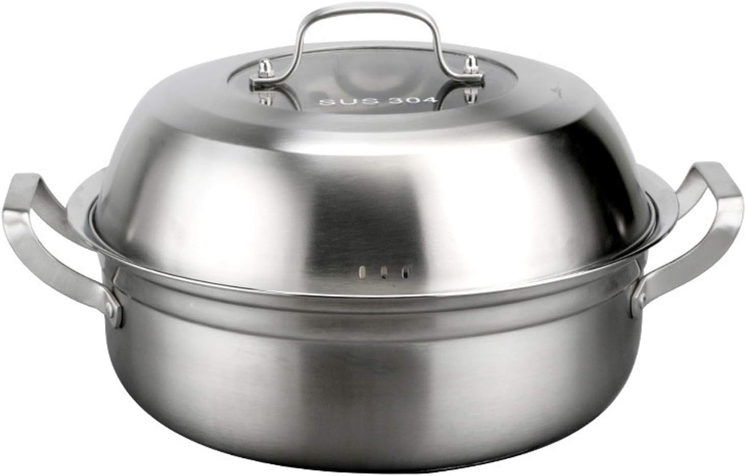 Kitchen Supplies Stainless Steel Multifunctional Soup Pot，Steaming Pot with Visible