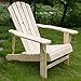 Merax Fashion Elegant Adirondack Outdoor Garden Patio Leisure Wood Lounge Chair, Natural Color