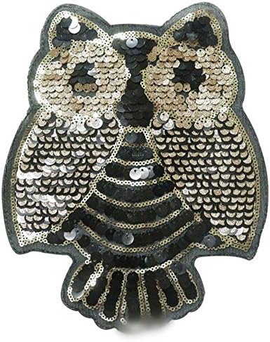 DZL Owl Reversible Sequins-Sew On Patches for clothes Kids Boy Girl T Shirt Coat Embroidered Reverse Patch Applique