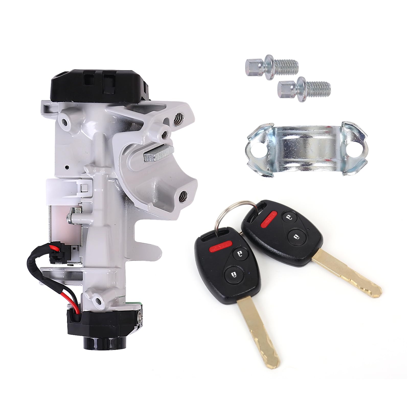 Photo 1 of ZPZPHOM Ignition Switch Lock Cylinder 46 Chip Immobilizer Keys with Panic 2+1 Button for Honda Civic 2006-2011 CR-V 2007-2011 Fit 2009-2011