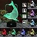 Dolphin Night Light for Kids Animal Remote Control LED Desk Table Lamp 7 Color Touch Base Kids Children Halloween Christmas Gift Home Office Decor by HUI Yuan