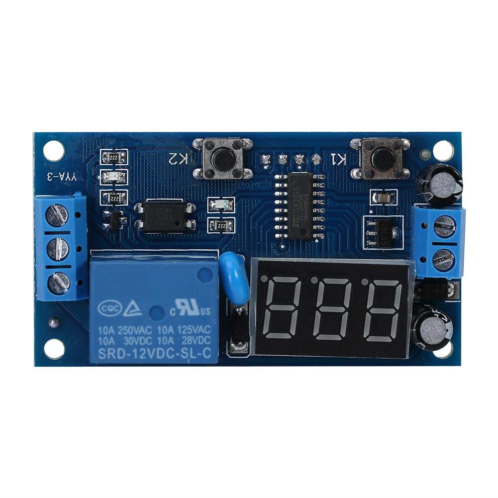 12v 1hr timer + Akozon Timer Relay Module DC 12V Cycle Delay Timer Switch Adjustable Relay Module Board Infinite Loop with LED Display