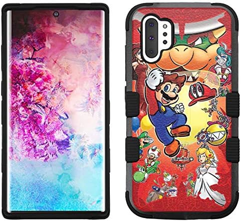 Galaxy Note 10 Plus Case, Hard+Rubber Dual Layer Hybrid Heavy-Duty Rugged Impact Cover Case for Samsung Galaxy Note 10 Plus (6.8") - Super Mario #Odyseey