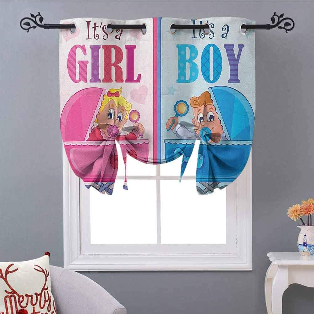 YUAZHOQI - Cortina para ventana pequeña con diseño de carruaje de bebé