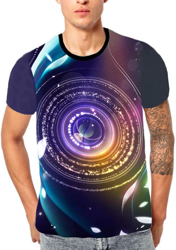 Men's 3D Flood Printed Short-Sleeved T-Shirt Top Blouse