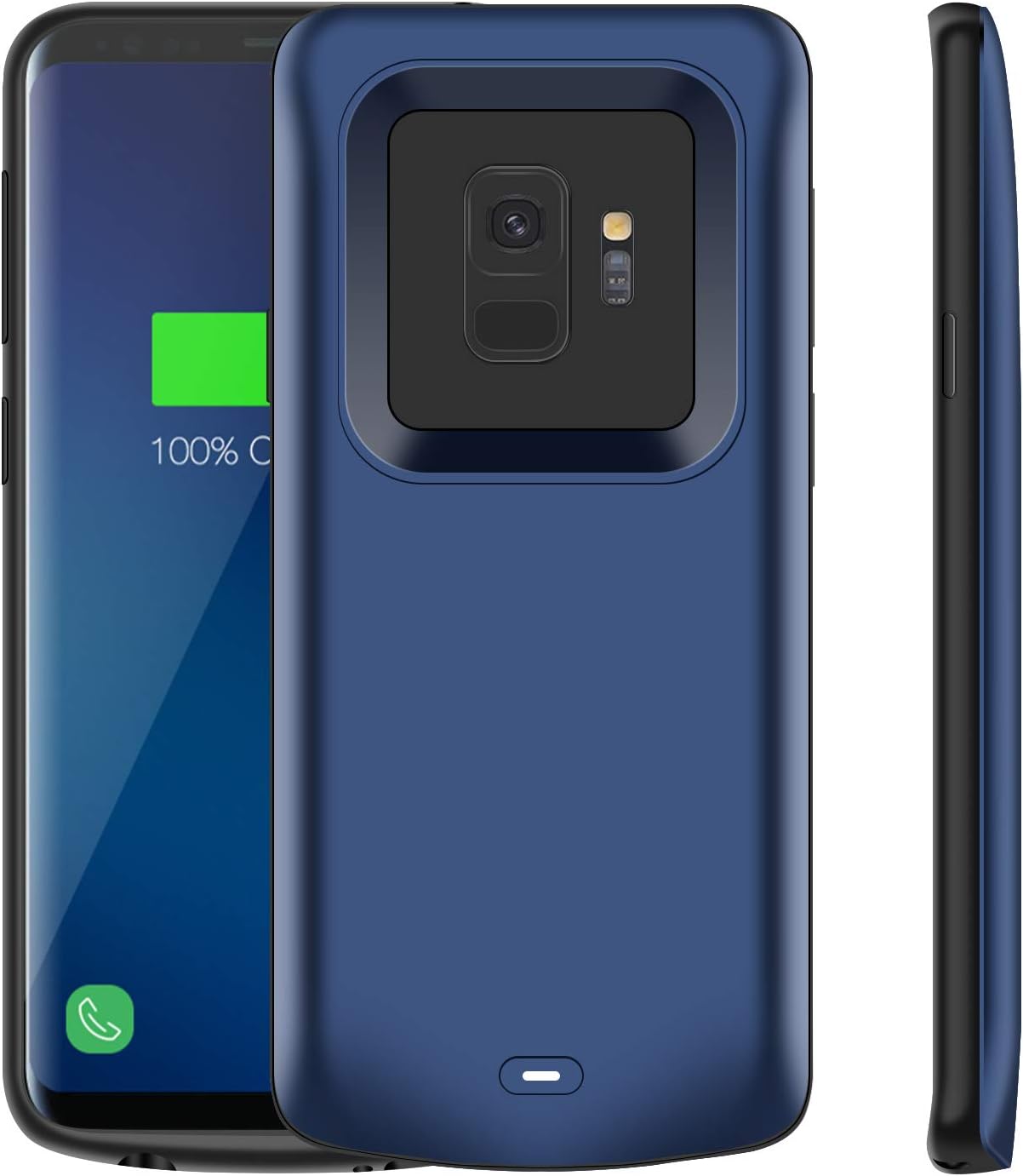 Modernway Galaxy S9 Plus Battery Case, 5200mAh Extend Rechargeable Battery Pack Charger Case, Portable Charging Case for Samsung Galaxy S9 Plus-Blue