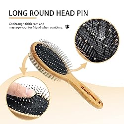 Dog Brush Cat Brush, Double Sided Bristle and Pin