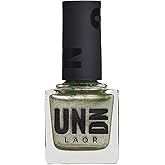 UNDN Vegan Nail Polish - Mineral Moss - Chrome Silver Green Nail Polish for Women and Men - Long Lasting, Metallic Finish - Cruelty Free - 0.5 oz