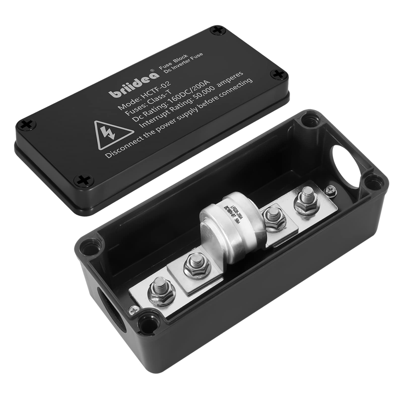 Photo 1 of Class T Fuse Block, Briidea Fuse Holder with 200 Amp Fuse, Heavy Duty Slow Blow for Inverters, Car Audios, etc