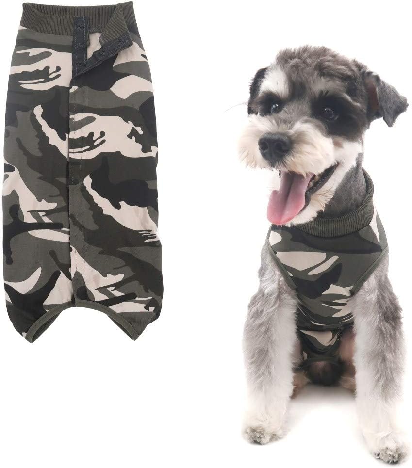 Due Felice Dog Surgical Recovery Suit Puppy Onesie After Surgery Wear Pet E-Collar Alternative for Female Male Dog