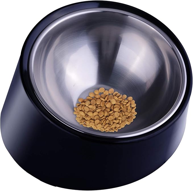 Super Design Mess Free 15° Slanted Bowl for Dogs and Cats, Tilted Angle