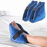 BXT 2Pcs Heel Pillows Protectors Bedsore Cushion Adjustable Strap Blue view 1