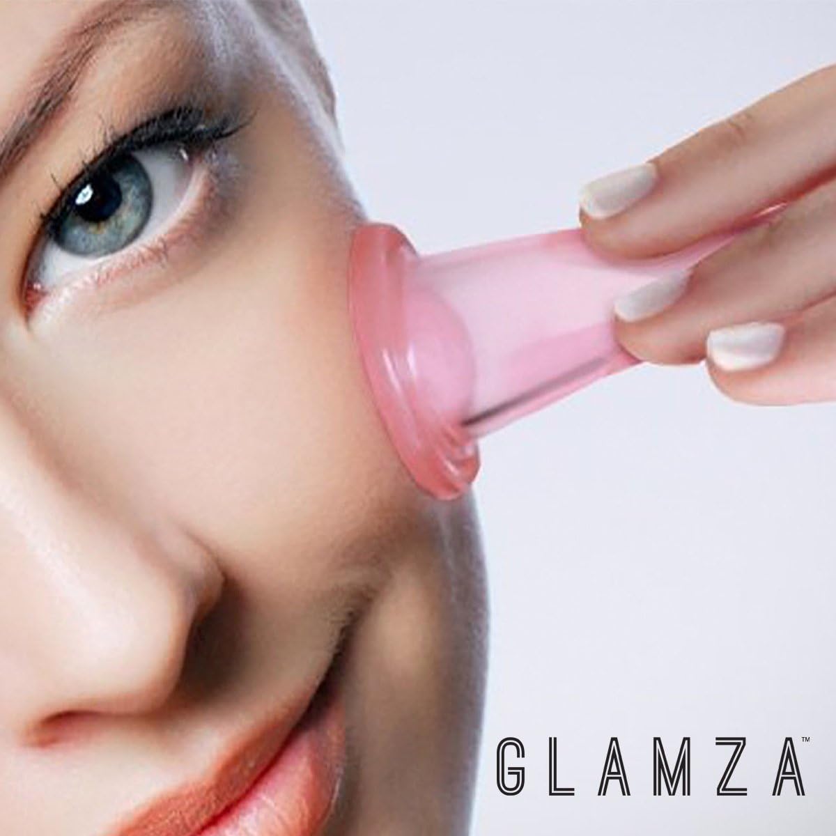 New Glamze Silicone Massage Vacuum Body and Facial Cup Set Anti Cellulite Cupping UK Ageing Skincare Specialists (LARGE FACE)