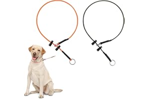 FURSDOLY Prong Collar for Dogs 22'' Training Dog Collars1000LB 5/32" Thin Martingale Pet Collars with 2 Adjustable Stoppers Reflective No Pull Dog Collar for Small Medium Breeds(Army Green & Orange)