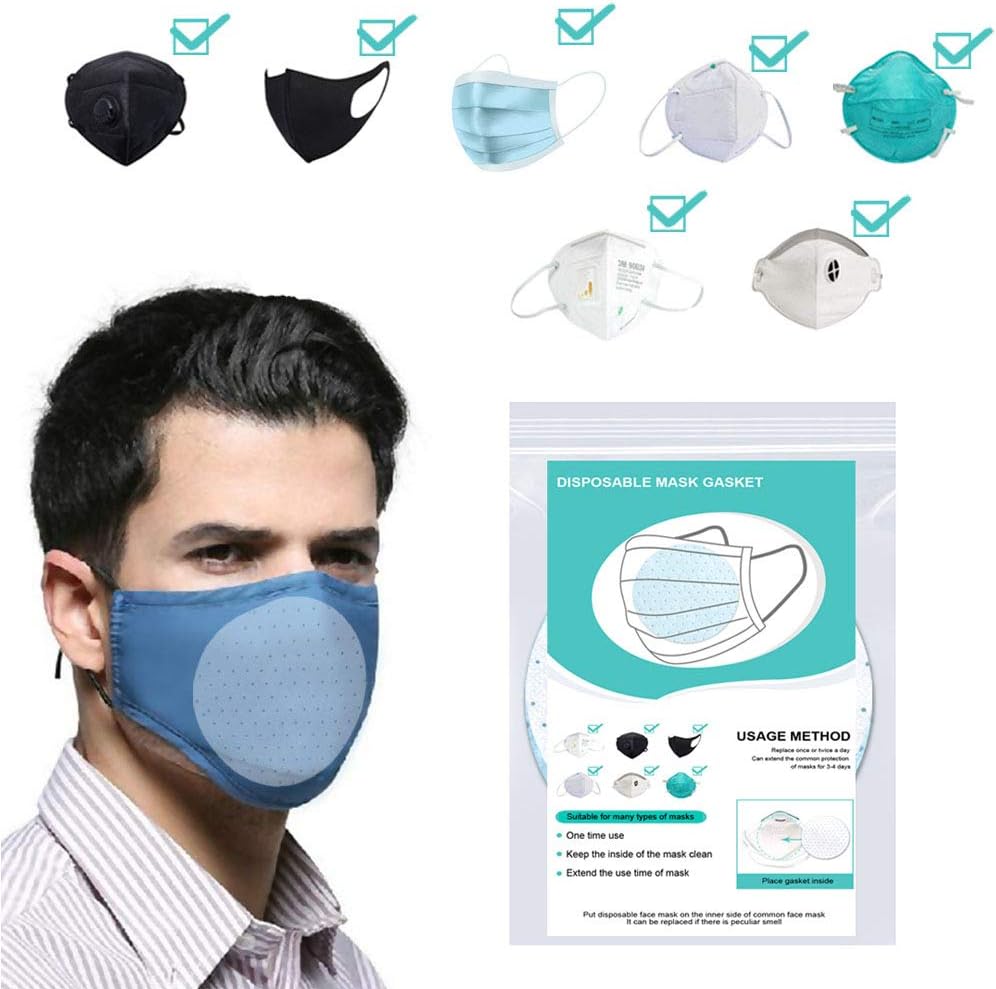 POTENCO Mask Pad, Face Mask Replacement Pad Mask Inner Pad Gasket Replacement Filter Pads Respirator Mask Filter Cotton for N95 Mask Gasket Filter