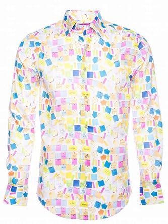 Amazon コトンドゥ Cotondoux メンズシャツ 柄シャツ 長袖 お洒落