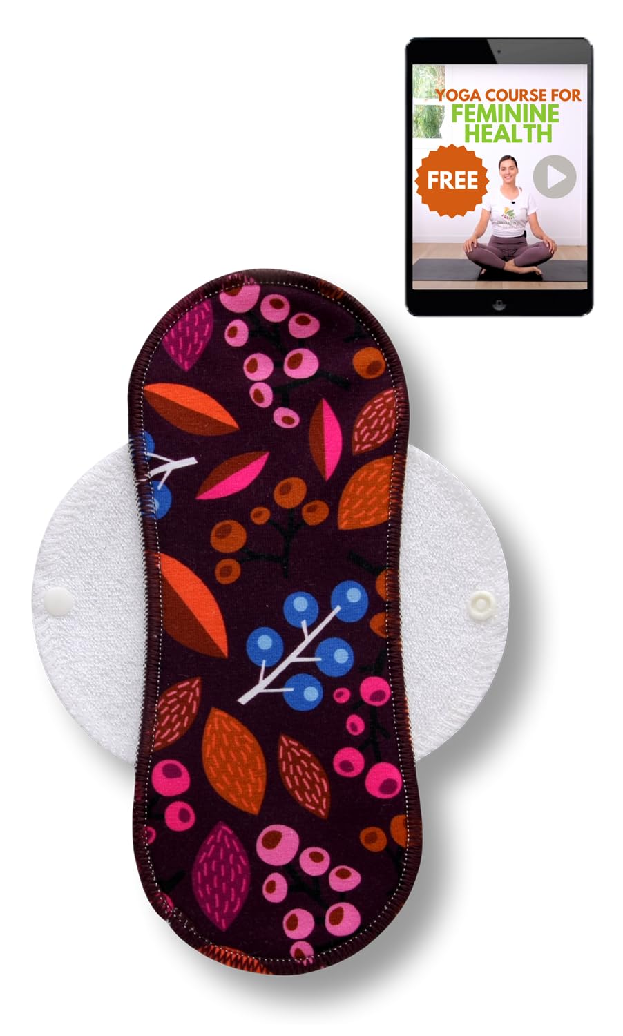 Made in EU – Reusable Sanitary Pads for Light Flow - (1 Pc - Medium) Ultra thin & High-Temp Washable Cloth Period Pads for Women – Quick-dry, Gentle Organic Cotton & Reliable Fit for Menstrual Comfort