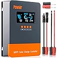 PowMr 60A MPPT Solar Charge Controller 12V 24V 36V 48V Auto, Solar Charge Regulator 60amp w/Large LCD Display, Work with AGM, Gel, Flooded and Lithium Batteries,Plug-and-Play【Update Version】