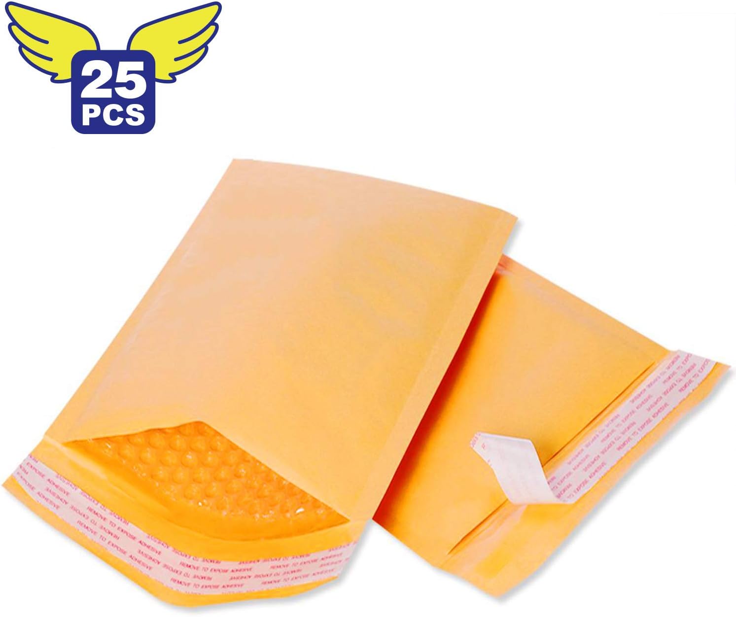FUXURY FU GLOBAL #0 6x10 Padded Envelopes Kraft Bubble Mailers Small Bubble Envelopes 25pcs : Office Products