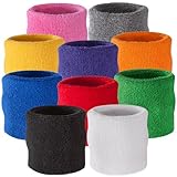 Suddora Wrist Sweatband Also Available in Neon Colors - Athletic Cotton Terry Cloth Wristband for Sports (Pair)