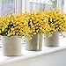 6Pack Artificial Flower Fake Yellow Daffodils Greenery Shrubs Plants Plastic Bushes Indoor Outside Decor