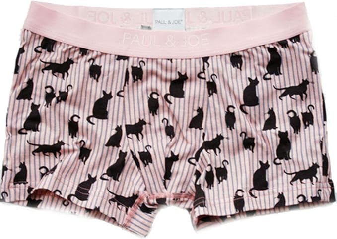 Amazon ポール ジョー アンダーウエア メンズ ボクサーブリーフ Mサイズ ネコ ストライプ柄 ピンク ブラック ボクサー 通販