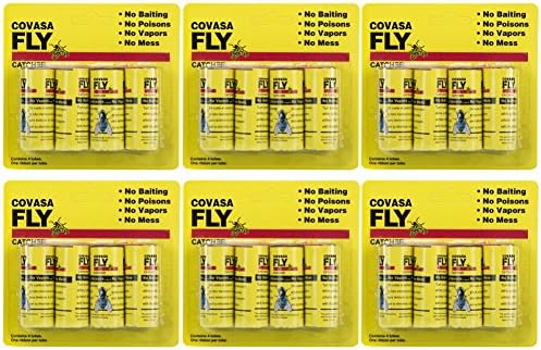 COVASA-Fly Trap-Fly Paper Strips-Fly Catcher Trap-Fly Ribbon-Fly Bait-Fly Catcher Ribbon - 24 Rolls