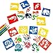 SUBANG 30 Pieces Painting Stencil Plastic Animal Drawing Spraying Templates for Kids Crafts, Five Different Patterns of Painting Templates,Washable Template for School Projects