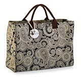 Mud Pie Black Paisley Essential Tote