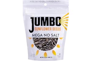 JUMBO SUNFLOWER SEEDS, Mega No Salt, 5.5-Ounce (Pack of 12)