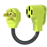 AOWEITOUR NEMA 14-30P to 14-50R EV Adapter, 30Amp Dryer Plug to 50Amp EV Charging Adapter Cord, Level 2 Charger Adapter, Compatible with EV,10-AWG STW, ETL Listed (1FT)