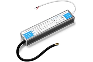 VOEWT LED Driver 100 Watts Waterproof IP67 Power Supply 85V-265V AC to 12V DC Converter,Quiet and Small LED Transformer Low Voltage Output for LED Strip Lights,Outdoor