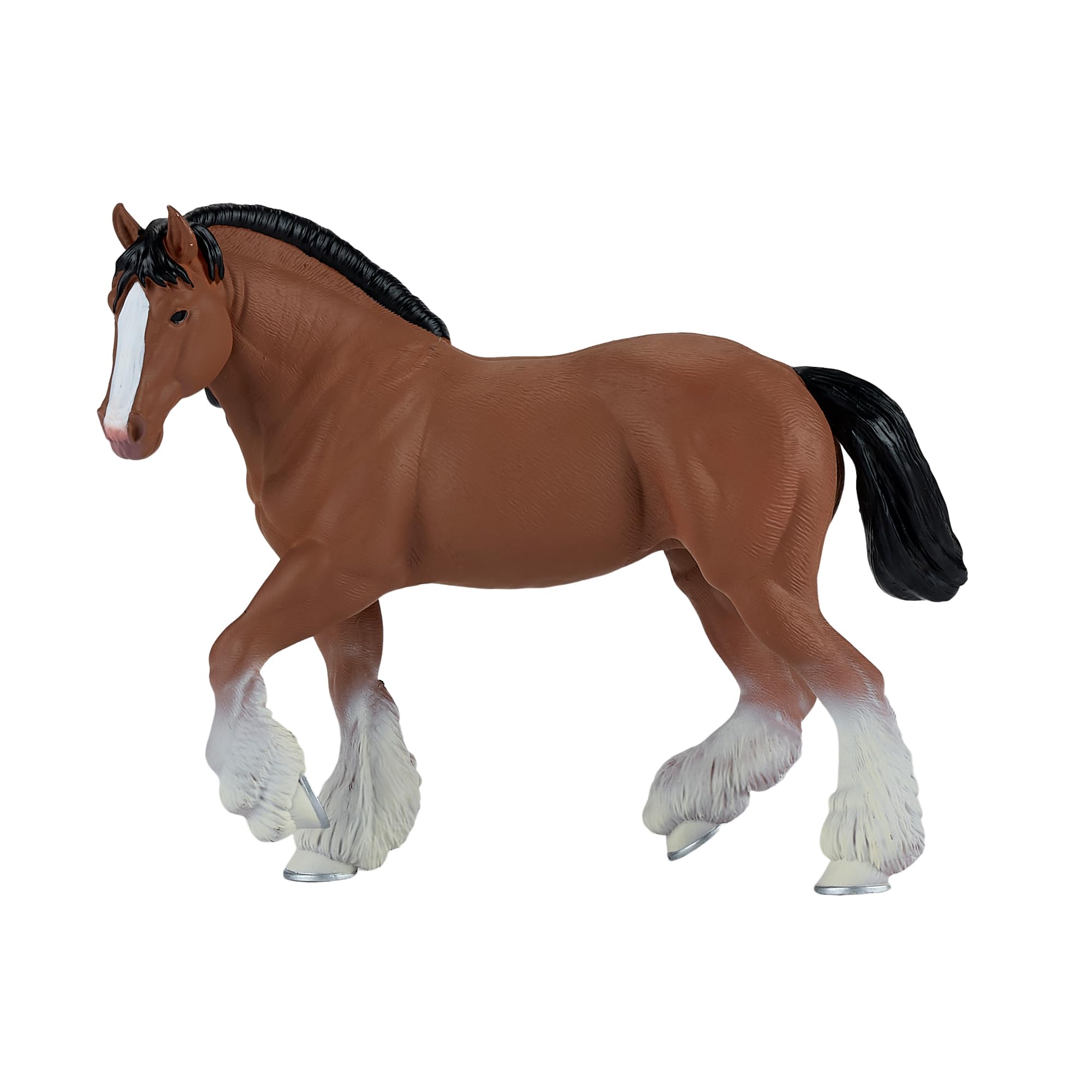 MOJO – Clydesdale Horse Brown | Hand-Painted Toy Figure | Farm & Horses Collection | True to Life & Highly Detailed | Designed in UK